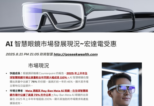 AI眼鏡概念宏達電