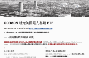 009805新光美國電力基建ETF