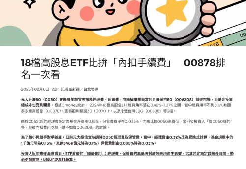 18ETF-內扣費率排行