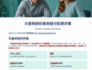 夫妻剩餘財產分配請求權