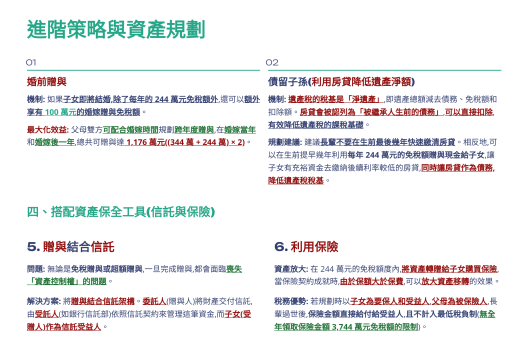 財富傳承與贈與稅遺產稅規劃