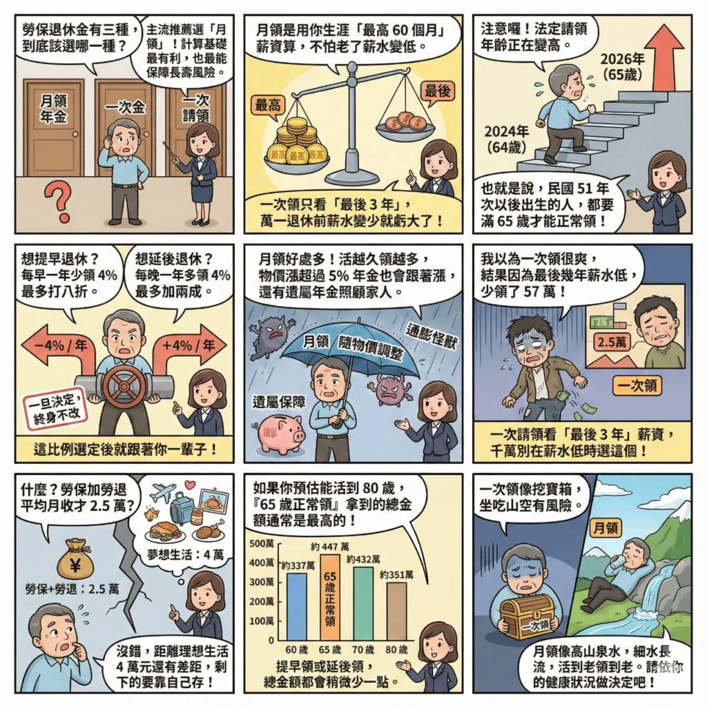 勞保退休請領方式說明