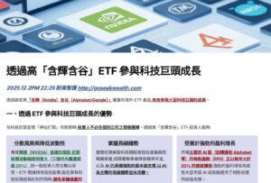 含輝含谷ETF參與科技巨頭成長